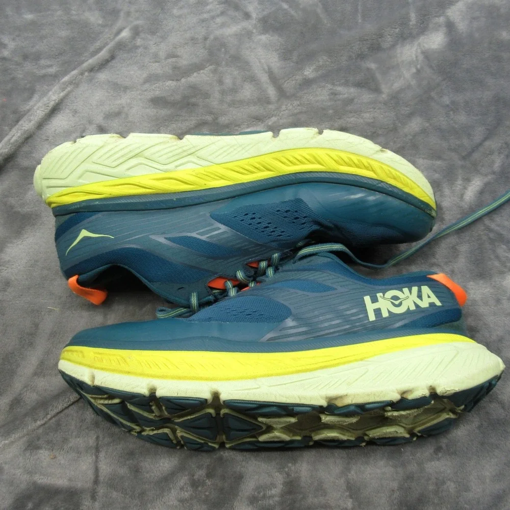 Hoka Running Shoes Men 11 Sea Blue Stinson ATR 6 Trail Lightweight Athletic
